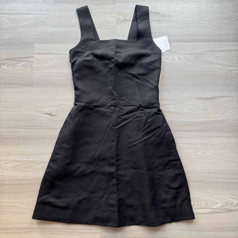 COS Black Sheath Mini Dress Square Neck Sleeveless